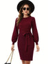Elegantes Bodycon Strickkleid Damen | Long Sleeve & Lace-Up Taille